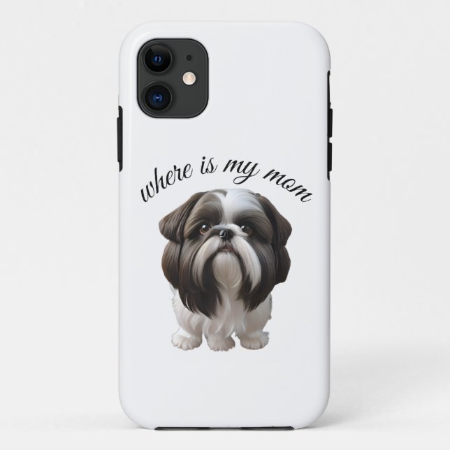 Shih Tzu - Where Is My Mom Case-Mate iPhone Case (Back)