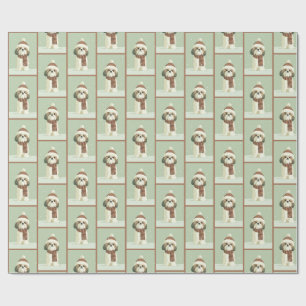 Shih Tzu Winter Pattern Wrapping Paper