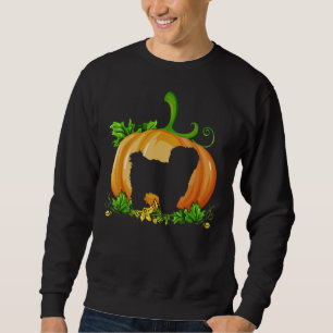 Shih Tzu Witch Pumpkin Halloween Costume Sweatshirt