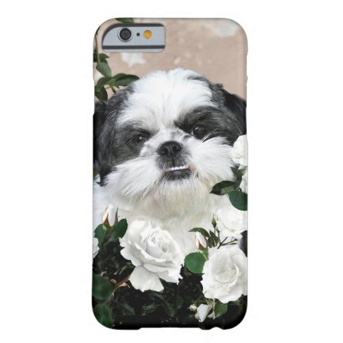 Shih Tzu with roses Barely There iPhone 6 Case