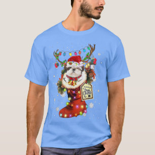 Shih Tzu Xmas Boot Christmas Sock Winter Snow T-Shirt
