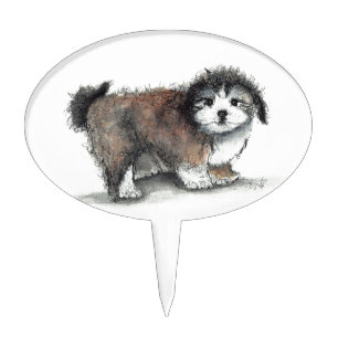 Shihtzu Puppy Dog, Pet Cake Topper