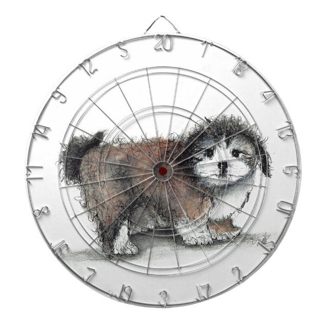Shihtzu Puppy Dog, Pet Dart Board (Front)