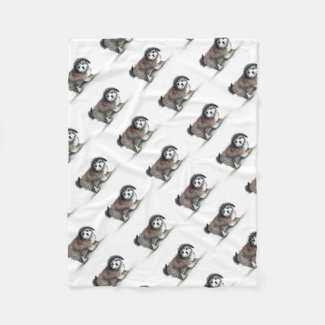 Shihtzu Puppy Dog, Pet Fleece Blanket (Front)