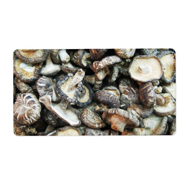 Shiitake Mushrooms Label (Front)