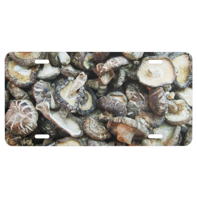 Shiitake Mushrooms License Plate (Front)