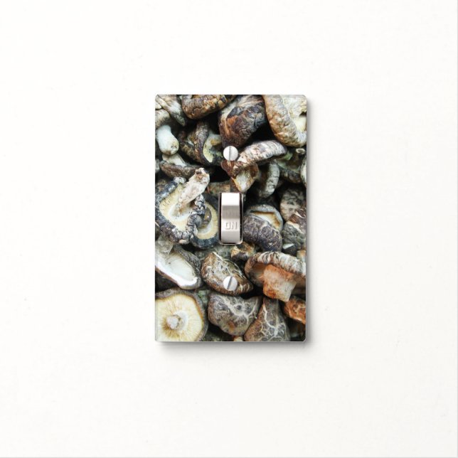 Shiitake Mushrooms Light Switch Cover (In Situ)