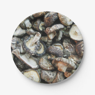Shiitake Mushrooms Paper Plates