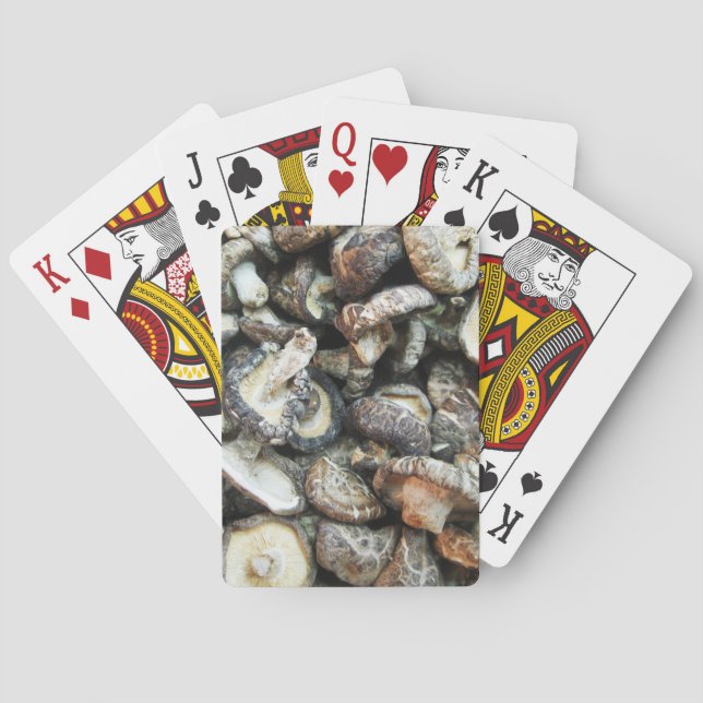 Shiitake Mushrooms Poker Cards (Back)