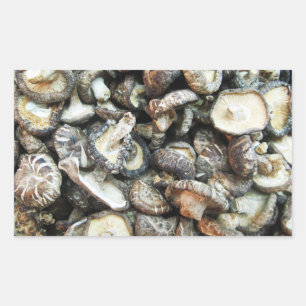 Shiitake Mushrooms Rectangular Sticker