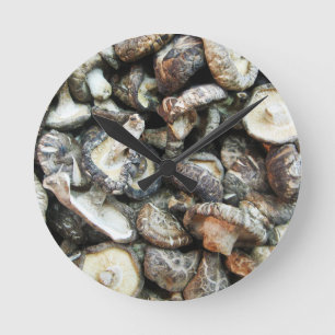 Shiitake Mushrooms Round Clock