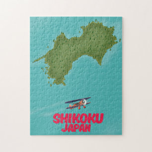 Shikoku Japan map Jigsaw Puzzle