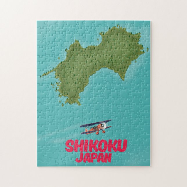 Shikoku Japan map Jigsaw Puzzle (Vertical)