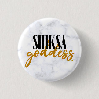 Shiksa Goddess Elegant Typography Funny Jewish  Button