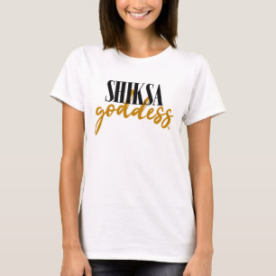 Shiksa Goddess Glam Jewish Typography T-Shirt