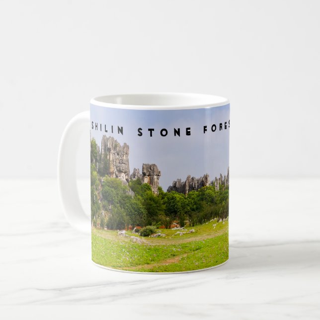 Shilin pinnacles Stone forest - Yunnan,China,Asia Coffee Mug (Front Left)