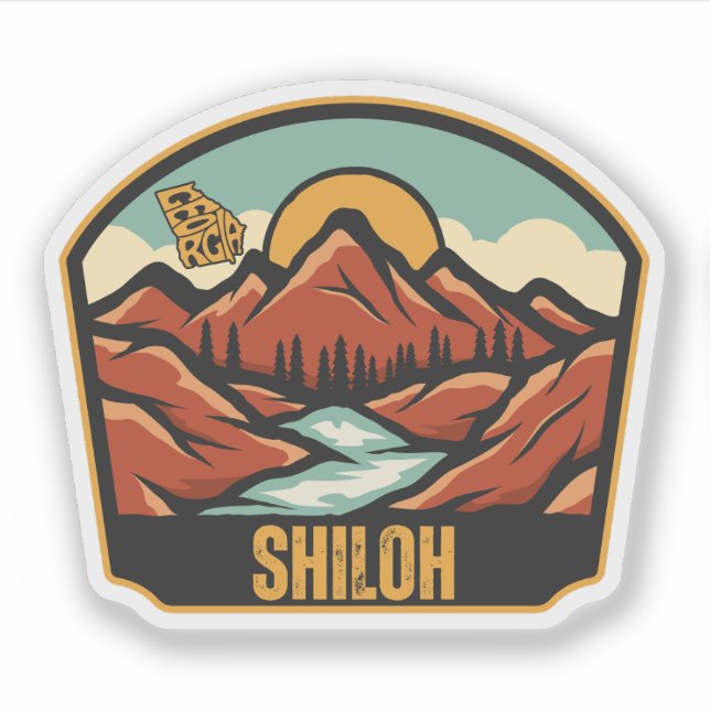 Shiloh, Georgia Sticker (Front)