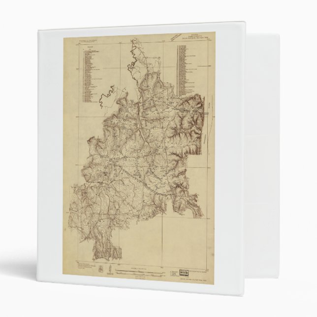 Shiloh National Military Park Tennessee Map (1934) Binder (Front/Inside)