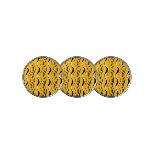 Shima-Shima, colorful pattern, Golf Ball Marker (3 Up)