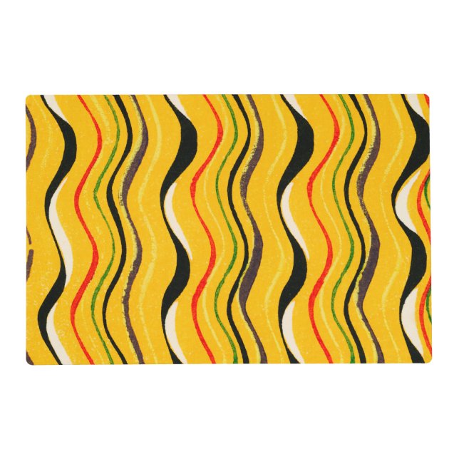 Shima-Shima, colorful pattern, Placemat (Front)