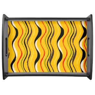 Shima-Shima, colorful pattern, Serving Tray
