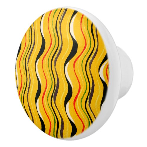 Shima-Shima, Japanese Pattern, Ceramic Knob