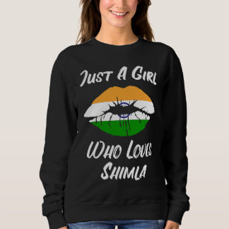 Shimla lips mouth love Indian flag Sweatshirt