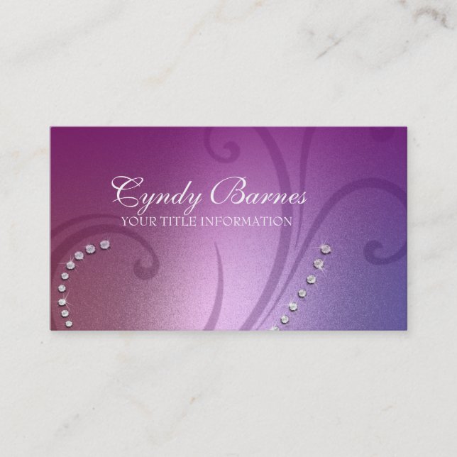Shimmer and Crystals Business Card (Front)