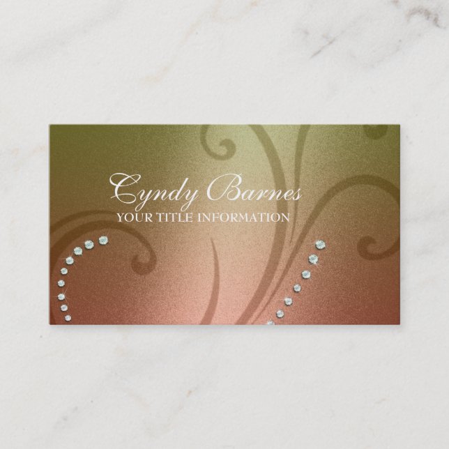 Shimmer and Crystals Business Card (Front)