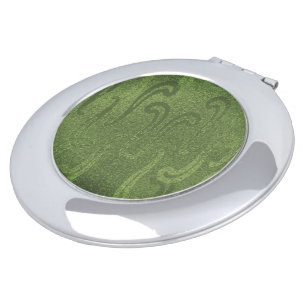 Shimmer-Branded-Green--Faux* Suede--Multi Shapes Vanity Mirror