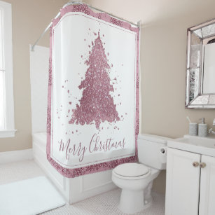 Holiday Elegant Christmas Shower Curtains Zazzle