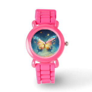 Shimmer Colorful Butterfly Art Kids Watch