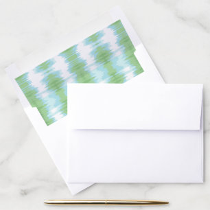 Shimmer Ikat in Green and Aqua Envelope Liner