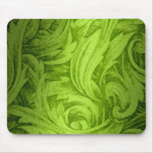 Shimmer Leaf Damask Mouse Pad