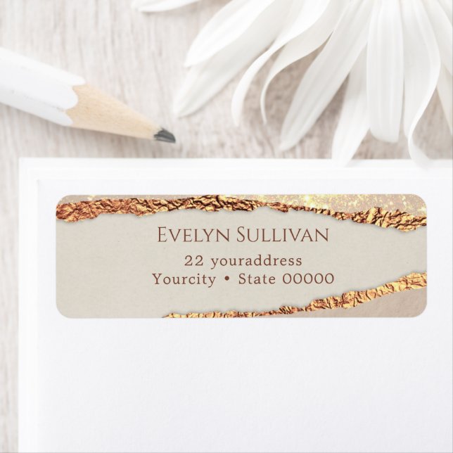 Shimmer paper return address label (Insitu)