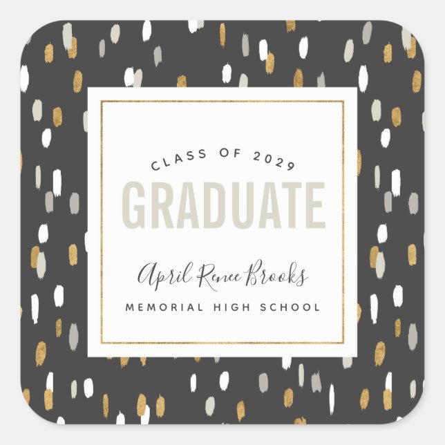 Shimmer Personalized Graduation Stickers (Front)