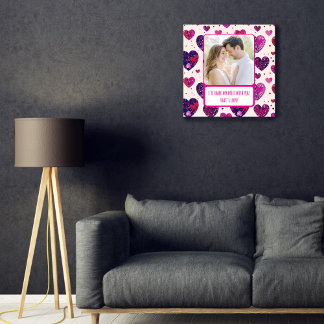 Shimmer Purple Heart Share My Fries Acrylic Print