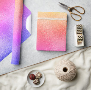 Shimmer Rainbow Glass Abstract Wrapping Paper