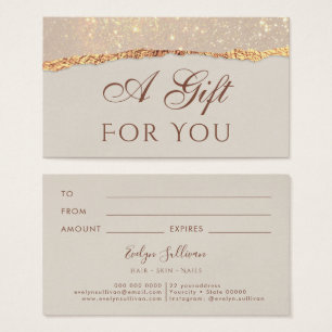 Shimmer ripped paper Gift Card