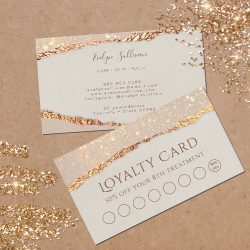Shimmer ripped paper  loyalty card