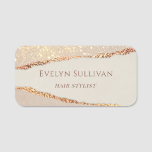 Shimmer Ripped Paper Name Tag