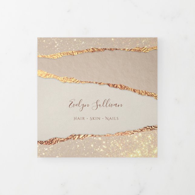 Shimmer Ripped Paper Trifold Brochure (Cover)