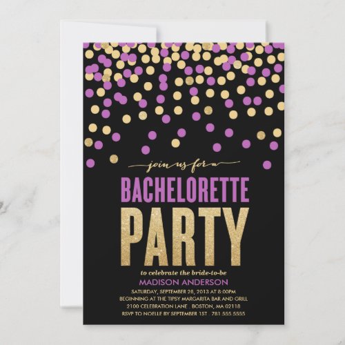 SHIMMER &amp; SHINE | BACHELORETTE PARTY INVITATION