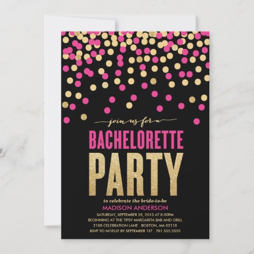 SHIMMER &amp; SHINE | BACHELORETTE PARTY INVITATION