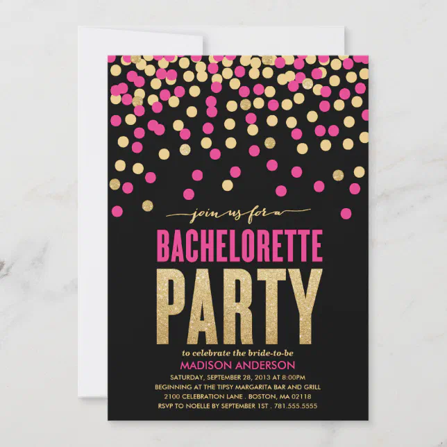 SHIMMER & SHINE | BACHELORETTE PARTY INVITATION | Zazzle