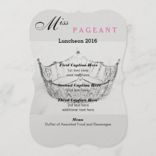 Shimmer Silver Crown Luncheon Program Card