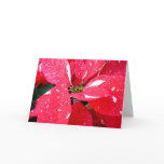 Shimmer Star Surprise Poinsettia Holiday Floral Card