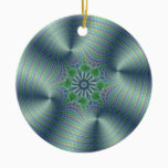Shimmerine - Fractal Art Ceramic Ornament