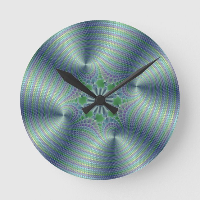 Shimmerine - Fractal Art Round Clock (Front)