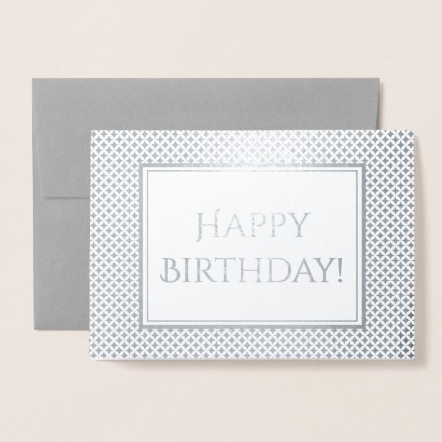 Shimmering Birthday Greeting Foil Card (Front With Envelope)
